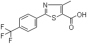4-甲基-2-(4-三氟甲基苯基)噻唑-5-羧酸分子结构 (CAS 144059-86-9)