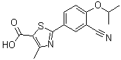 2-[3-氰基-4-(1-甲基乙氧基)苯基]-4-甲基-5-噻唑羧酸分子结构 (CAS 144060-52-6)