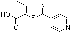 4-甲基-2-(4-吡啶基)-5-噻唑羧酸分子结构 (CAS 144060-98-0)