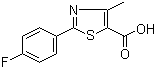 2-(4-氟苯基)-4-甲基噻唑-5-羧酸分子结构 (CAS 144060-99-1)