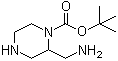 structure of CAS# 1441161-43-8, 2-(氨基甲基)-1-哌嗪羧酸叔丁酯