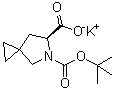(6S)-5-氮杂螺[2.4]庚烷-5,6-二甲酸 5-叔丁酯 钾盐分子结构 (CAS 1441673-92-2)