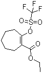 2-三氟甲基磺酰氧基-1-环庚烯-1-甲酸乙酯分子结构 (CAS 144242-09-1)