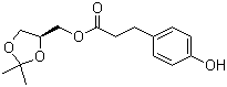 (S)-(2,2-二甲基-1,3-二氧环戊烷-4-基)甲基 3-(4-羟基苯基)丙酸酯分子结构 (CAS 144256-11-1)