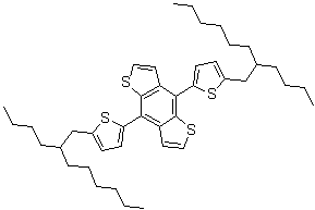 4,8-二(5-(2-丁基辛基)噻吩-2-基)-苯并[1,2-b:4,5-b']二噻吩分子结构 (CAS 1443120-32-8)