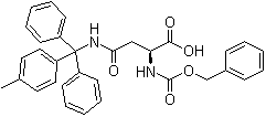 N-[(4-甲基苯基)二苯基甲基]-N2-[苄氧羰基]-L-天冬氨酰胺分子结构 (CAS 144317-18-0)