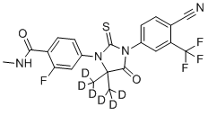 恩杂鲁胺-D6分子结构 (CAS 1443331-94-9)