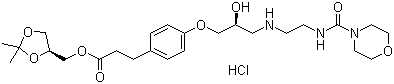 盐酸兰地洛尔分子结构 (CAS 144481-98-1)