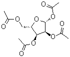 structure of CAS# 144490-03-9, beta-L-呋喃核糖 1,2,3,5-四乙酸酯