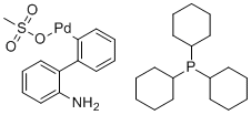 structure of CAS# 1445086-12-3, 甲烷磺酸基(三环己基膦)(2'-氨基-1,1'-联苯-2-基)钯(II)