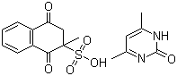 二甲基嘧啶醇亚硫酸甲萘醌分子结构 (CAS 14451-99-1)