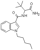 N-[1-(氨基羰基)-2,2-二甲基丙基]-1-戊基-1H-吲哚-3-甲酰胺分子结构 (CAS 1445583-48-1)