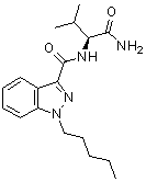 N-[(1S)-1-(氨基羰基)-2-甲基丙基]-1-戊基-1H-吲唑-3-甲酰胺分子结构 (CAS 1445752-09-9)