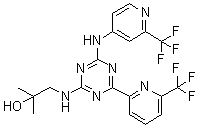 Enasidenib分子结构 (CAS 1446502-11-9)