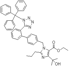 structure of CAS# 144690-33-5, 三苯甲基奥美沙坦乙酯