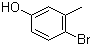 4-溴-3-甲基苯酚分子结构 (CAS 14472-14-1)