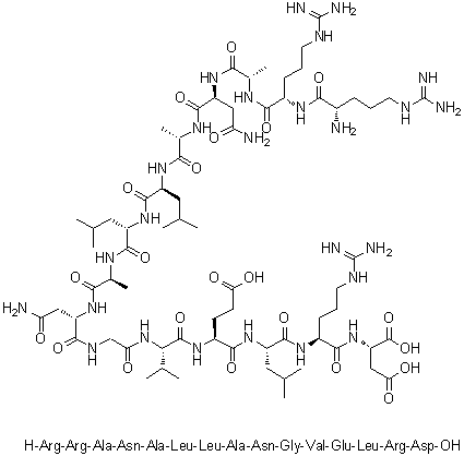 CAS # 144796-71-4, L-Arginyl-L-arginyl-L-alanyl-L-asparaginyl-L-alanyl-L-leucyl-L-leucyl-L-alanyl-L-asparaginylglycyl-L-valyl-L-alpha-glutamyl-L-leucyl-L-arginyl-L-aspartic acid