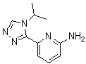 structure of CAS# 1448427-99-3, 6-[4-(1-甲基乙基)-4H-1,2,4-三唑-3-基]-2-吡啶胺