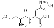 L-蛋氨酰-L-组氨酸分子结构 (CAS 14486-12-5)