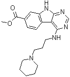 4-[[3-(1-哌啶基)丙基]氨基]-9H-嘧啶并[4,5-b]吲哚-7-羧酸甲酯分子结构 (CAS 1448723-60-1)
