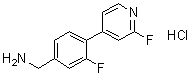 structure of CAS# 1449117-60-5, 3-氟-4-(2-氟-4-吡啶基)苯甲胺盐酸盐