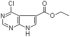 4-氯-7H-吡咯并[2,3-d]嘧啶-5-甲酸乙酯分子结构 (CAS 144927-57-1)