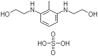 2,6-二(2-羟乙基氨基)甲苯硫酸盐分子结构 (CAS 144930-25-6)