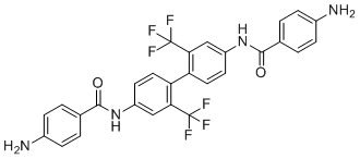N,N'-[2,2'-双(三氟甲基)联苯-4,4'-二基]双(4-氨基苯甲酰胺)分子结构 (CAS 1449757-11-2)
