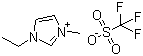 1-乙基-3-甲基咪唑三氟甲磺酸盐分子结构 (CAS 145022-44-2)