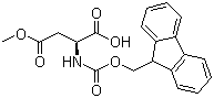 structure of CAS# 145038-53-5, Fmoc-L-天冬氨酸 4-甲酯