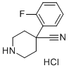 4-(2-氟苯基)-4-哌啶甲腈盐酸盐(1:1)分子结构 (CAS 1450802-58-0)