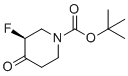 叔-丁基(3S)-3-氟-4-氧代哌啶-1-羧酸酯分子结构 (CAS 1450879-67-0)