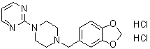 CAS # 1451048-94-4, Piribedil dihydrochloride, 2-[4-(1,3-Benzodioxol-5-ylmethyl)-1-piperazinyl]pyrimidine hydrochloride (1:2)