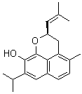 (2R)-2,3-二氢-4-甲基-8-异丙基-2-(2-甲基-1-丙烯-1-基)萘并[1,8-bc]吡喃-9-醇分子结构 (CAS 1452398-07-0)