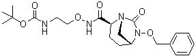 N-[2-[[[[(1R,2S,5R)-7-氧代-6-(苯基甲氧基)-1,6-二氮杂双环[3.2.1]辛烷-2-基]羰基]氨基]氧基]乙基]氨基甲酸叔丁酯分子结构 (CAS 1452466-19-1)