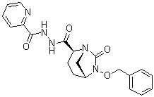 CAS 登录号：1452467-41-2, (1R,2S,5R)-7-氧代-6-(苯基甲氧基)-1,6-二氮杂双环[3.2.1]辛烷-2-羧酸 2-(2-吡啶基羰基)酰肼