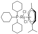 对伞花烃(三环己基膦)二氯化钌分子结构 (CAS 145381-23-3)