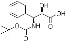 (2R,3S)-3-叔丁氧基羰基氨基-2-羟基-3-苯基丙酸分子结构 (CAS 145514-62-1)