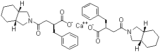 CAS 登录号：145525-41-3, 米格列奈钙, 双(2S)-2-苄基-3-(顺式全氢异吲哚-2-羰基)丙酸单钙盐