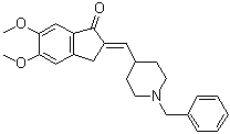 structure of CAS# 145546-80-1, (2E)-2,3-二氢-5,6-二甲氧基-2-[[1-(苯基甲基)-4-哌啶基]亚甲基]-1H-茚-1-酮