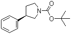 (R)-1-叔丁氧羰基-3-苯基吡咯烷分子结构 (CAS 145549-11-7)