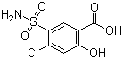 4-氯水杨酸-5-磺酰胺分子结构 (CAS 14556-98-0)