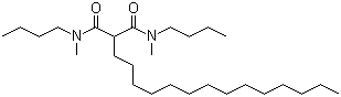 二甲基二丁基十四烷基丙二酰胺分子结构 (CAS 145631-80-7)