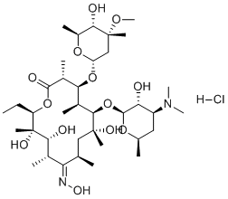 罗红霉素 EP 杂质C盐酸盐分子结构 (CAS 145645-54-1)