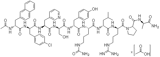 醋酸西曲瑞克分子结构 (CAS 145672-81-7)