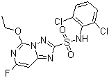 双氯磺草胺分子结构 (CAS 145701-21-9)