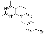 structure of CAS# 145733-62-6, 8-[(4-Bromophenyl)methyl]-5,8-dihydro-2,4-dimethylpyrido[2,3-d]pyrimidin-7(6H)-one