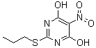 structure of CAS# 145783-13-7, 5-硝基-2-(丙硫基)嘧啶-4,6-二醇