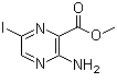 structure of CAS# 1458-16-8, 3-氨基-6-碘吡嗪-2-羧酸甲酯