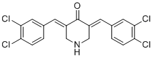 structure of CAS# 145888-79-5, (3E,5E)-3,5-bis[(3,4-dichlorophenyl)methylidene]piperidin-4-one